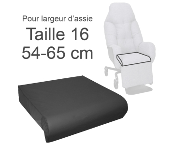 Assise viscoélastique pour fauteuil à pousser Taille 16 - 54/65 cm - INNOV