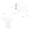 Kit de fixation cuvette WC AT900 - La Paire - INVACARE