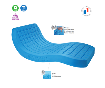 Matelas Viscoflex Monobloc - Largeur 70 cm - Non Compressé - SYSTAM