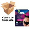 TENA Silhouette Plus - Taille basse - Noir - Taille L - Paquet de 10 - Carton de 6 paquets