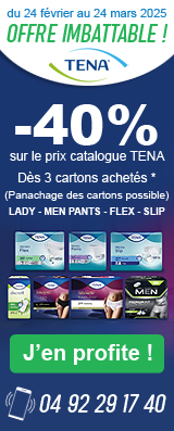 OFFRE IMBATTABLE TENA : -40% sur le tarif carton du 24 février au 24 mars 2024 !